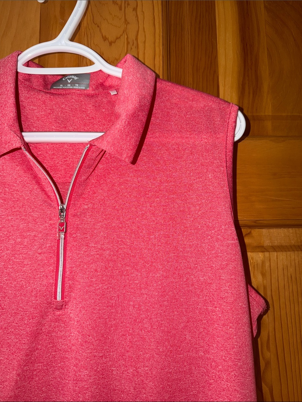 Callaway Women's Sleeveless Quarter-Zip Tank - Heathered Coral